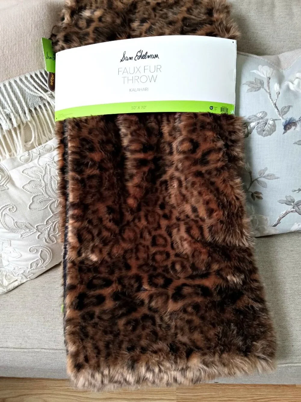 NEW! EXQUISITE LUXURY FAUX FUR LEOPARD PLUSH BLANKET